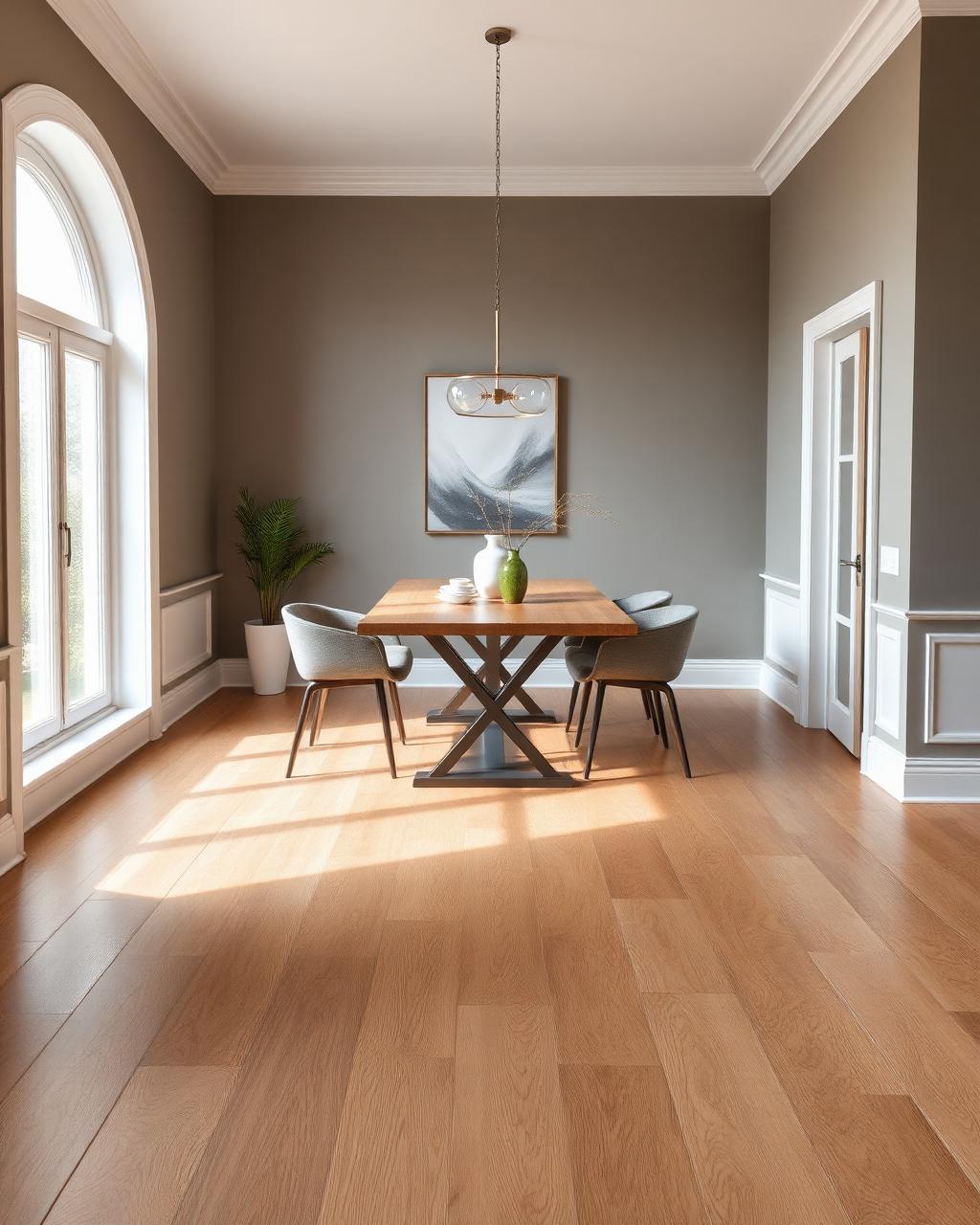 Hardwood and laminate flooring planks in a Kansas City showroom